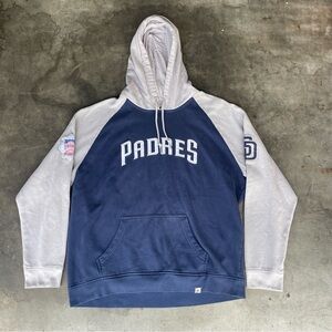 Majestic Navy and Light Gray Padres Hoodie